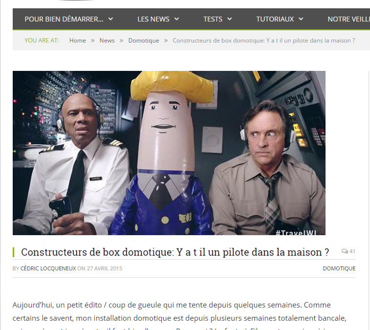 La domotique sur sites marchands (Aie !)