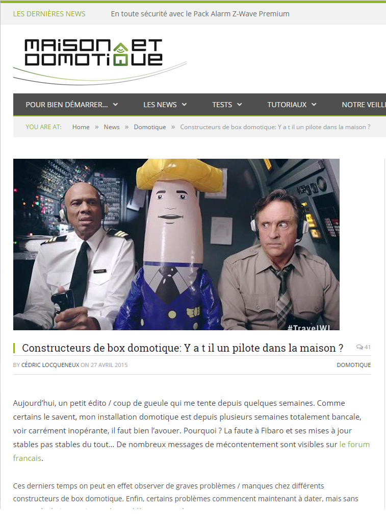 La domotique sur sites marchands (Aie !)
