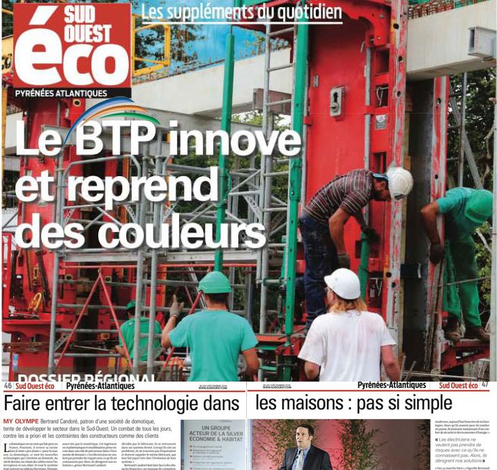 Sud Ouest Eco du 30 Novembre 2016 : MY OLYMPE à l&rsquo;honneur sur une double page !