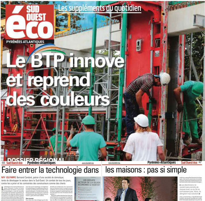 Sud Ouest Eco du 30 Novembre 2016 : MY OLYMPE à l&rsquo;honneur sur une double page !