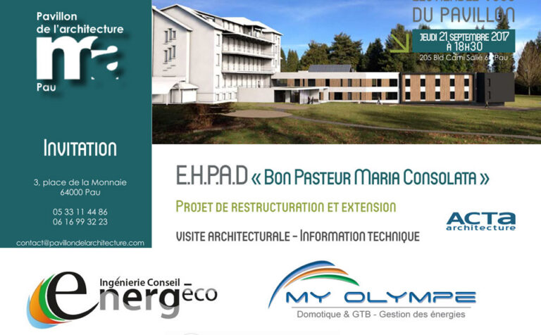 Rendez-vous  du Pavillon de l&rsquo;Architecture de PAU Jeudi 21/09 : EHPAD « Bon Pasteur Maria Consolata »
